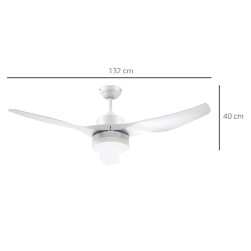 HOMCOM-Ventilatore-da-Soffitto-con-Luce-LED-a-3-Modalita-con-Telecomando-6-Velocita-Φ132x40cm