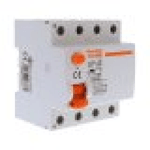 RCCB Interruttore Differenziale Puro Tipo AC 3P+N 4M 6000A 30mA 63A AC 400V IP20 IEC61008-1