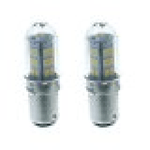 2 Pezzi Lampada Led Barca BAY15D Bianco Caldo 12V 24V 4W