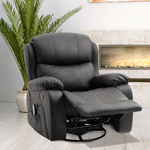 HOMCOM-Poltrona-Relax-Massaggiante-con-Reclinazione-e-Poggiapiedi-97x92X104cm-Nero