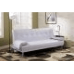 Divano letto reclinabile 3 posti ecopelle bianco Sicorage Crusy