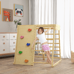 HOMCOM-Palestrina-per-Bambini-3--Anni-5-in-1-con-Parete-da-Arrampicata-3-Scale-e-Altalena-120x105x120-cm