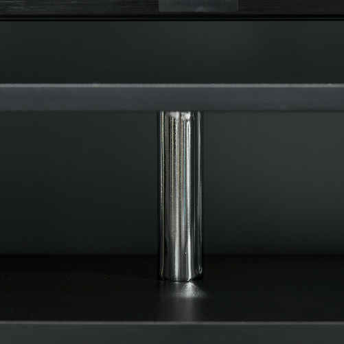 HOMCOM-Mobile-TV-Moderno-con-2-Ripiani-Fori-Passacavi-e-2-Armadietti-in-MDF-105x40x55cm---Nero-Marrone