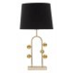 Lampada da tavolo con sfere dorate, paralume nero diam 32x61cm Bubble