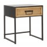 Comodino HANOI 45x40x51,5 cm metallo nero e legno