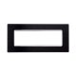 ETTROIT Placca In Alluminio Serie Solar 6P Colore Nero Compatibile Con Bticino Matix