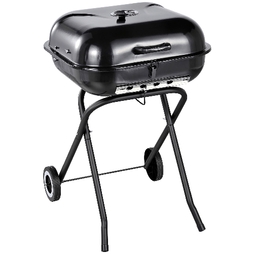 Outsunny-Barbecue-in-Acciaio-con-Coperchio-e-Ruote-Nero-57x70x86cm