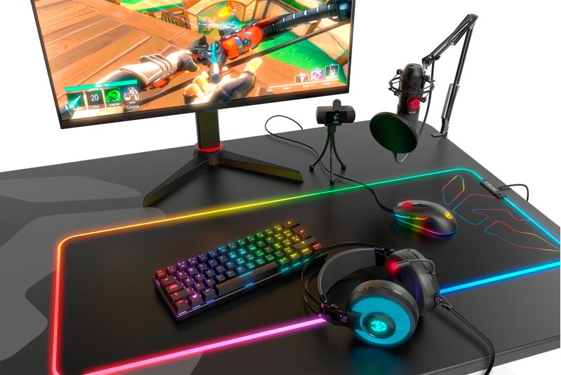 Krom-Kluster-Mini-Mechanic-Tastiera-Gaming-Bluetooth-5.0-USB---62-tasti---Funzione-di-antigosting---illuminazione-RGB---