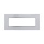 ETTROIT Placca In Vetro Serie Solar 6P Colore Bianco Compatibile Con Bticino Matix