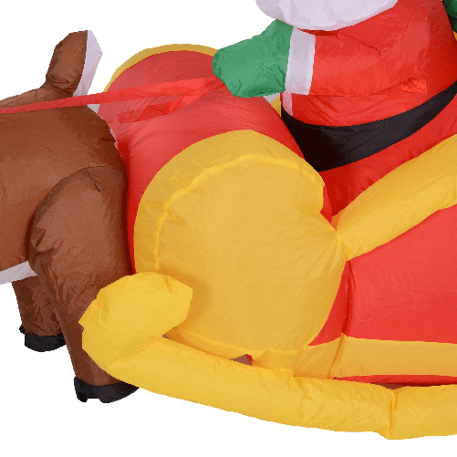 HOMCOM-Gonfiabile-di-Babbo-Natale-con-Slitta-e-Renne-Autogonfiabile-Elettrico-Impermeabile-e-Resistente-Lungo-210-Metri