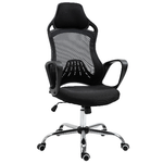 Vinsetto-Sedia-da-Ufficio-Ergonomica-sedie-da-gaming-in-Tessuto-a-Rete-Traspirante-con-Ampi-Braccioli-Nero