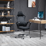 Vinsetto-Sedia-da-Ufficio-Ergonomica-sedie-da-gaming-in-Tessuto-a-Rete-Traspirante-con-Ampi-Braccioli-Nero