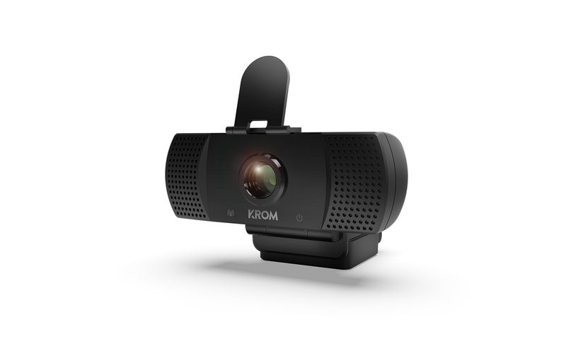 KROM-KAM-WebCam-Full-HD-1080p---Microfono-integrato---USB-2.0---Copertura-privacy---Tripode-in-metallo-incluso---Angolo-