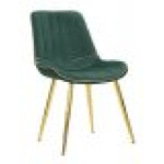 Sedia 2 pz PARIS 51x59x79 cm metallo oro e tessuto verde