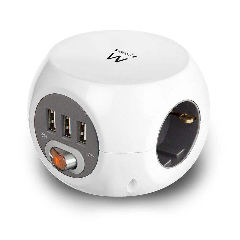 EWENT-MULTIPRESA-CUBO-3-POSTI-CON-CARICATORE-USB-WHITE-EW3939