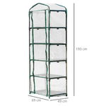 Outsunny-Mini-Serra-da-Giardino-e-Terrazza-a-5-Ripiani-Acciaio-e-PVC