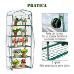 Outsunny-Mini-Serra-da-Giardino-e-Terrazza-a-5-Ripiani-Acciaio-e-PVC