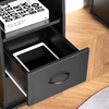 HOMCOM-Scrivania-per-Computer-Moderna-Porta-PC-Scrivania-da-Ufficio-in-Legno-con-Cassetti-Mensola-Estraibile-e-Porta-Tastiera-120x55x85cm-Nero