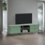 Porta TV Aldo1 con un'anta 2 cassetti e due vani a giorno colore verde