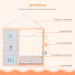 HOMCOM-Armadio-Cameretta-Mobile-Portagiochi-con-Contenitori-e-Appendiabiti---Arancione