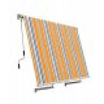 Tenda da sole a caduta con bracci L 300xH 245cm, poliestere 280 gr/m² riga giallo Fredi Goly