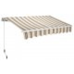 Tenda da sole a parete L.300xH.200cm, in poliestere 280 gr/m² riga beige Fredi