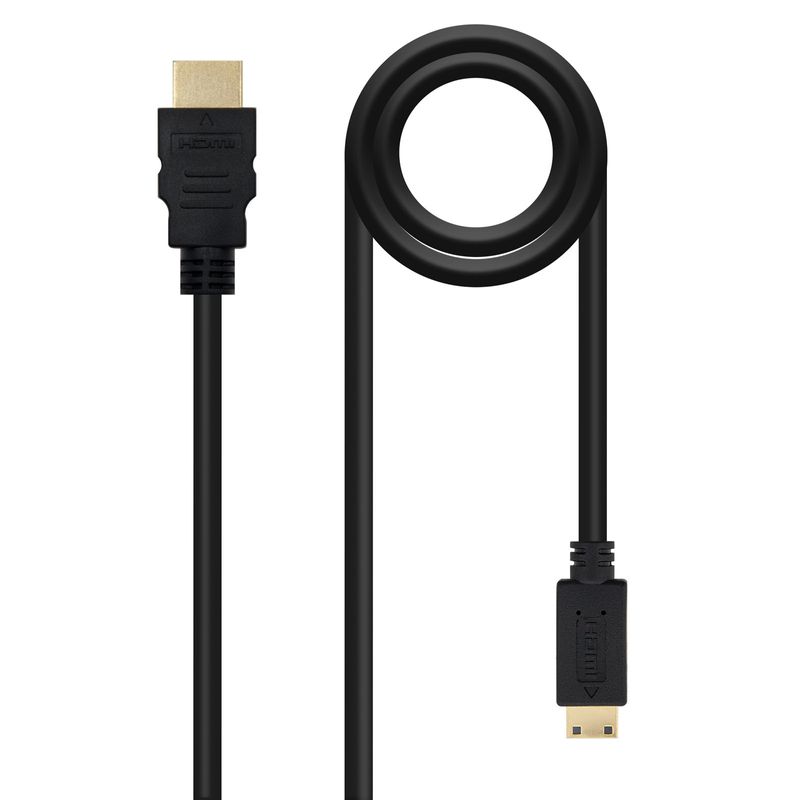 Nanocable-10.15.0902-cavo-HDMI-18-m-HDMI-tipo-A--Standard--HDMI-Type-C--Mini--Nero