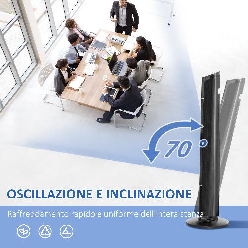 HOMCOM-Ventilatore-a-Torre-con-3-Velocita-e-4-Modalita-Timer-di-12h-Pannello-LED-e-Telecomando-Nero