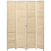 HOMCOM-Paravento-Separe-da-Interno-a-4-Ante-in-Legno-e-Bambu-Pieghevole-e-Salvaspazio-Altezza-170cm-Marrone