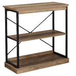 HOMCOM-Scaffale-Libreria-in-Stile-Industriale-Mobile-Multiuso-in-Legno-e-Metallo---Marrone-Nero