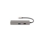 CoolBox Hub miniDOCK4 USB-C Cablato USB 3.2 Gen 1 (3.1 Gen 1) Type-C Acciaio