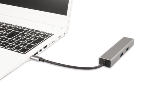 CoolBox-Hub-miniDOCK4-USB-C-Cablato-USB-3.2-Gen-1--3.1-Gen-1--Type-C-Acciaio