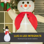 HOMCOM-Pupazzo-di-Neve-Gonfiabile-Gigante-242cm-per-Esterno-Impermeabile-con-Luci-a-LED