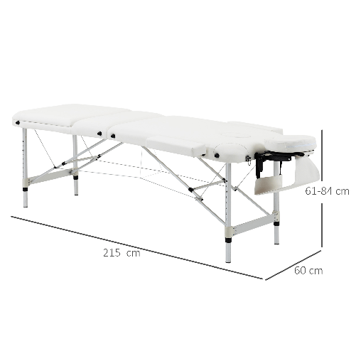 HOMCOM-Lettino-Massaggi-Portatile-Pieghevole-e-Professionale-in-Alluminio-bianco-215x60x61-84cm