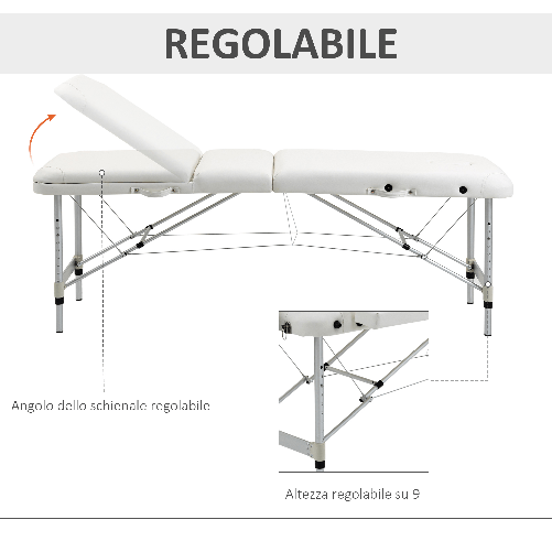 HOMCOM-Lettino-Massaggi-Portatile-Pieghevole-e-Professionale-in-Alluminio-bianco-215x60x61-84cm