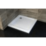 Piatto doccia quadrato ultra slim h.5 cm acrilico bianco SMIRNE 90x90 cm,Piletta scarico inclusa