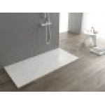 Piatto doccia ultra slim, in smc effetto pietra bianco h 2,6cm Sicena Plaget Bianco,90x180 cm