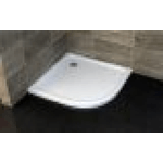 Piatto doccia semicircolare ultra slim h.5 cm acrilico bianco SMIRNE 90x90 cm,Piletta scarico inclusa