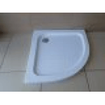 Piatto doccia semicircolare h.5cm ultraflat in resina bianco Rilemostar Milo 90x90 cm