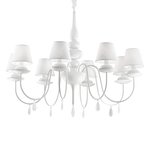 Ideal Lux Lampadario Shabby Chic-Provenzale Blanche Metallo Bianco 8 Luci E14