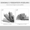 HOMCOM-Divano-da-Terra-Pieghevole-a-Lettino-Schienale-Reclinabile-su-7-Livelli-e-Cuscini-130x73x60cm-Grigio-Chiaro