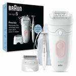 Braun Silk-épil 5 5-230, Epilatore Elettrico Donna, Per Una Epilazione Semplice, Bianco/Rosa