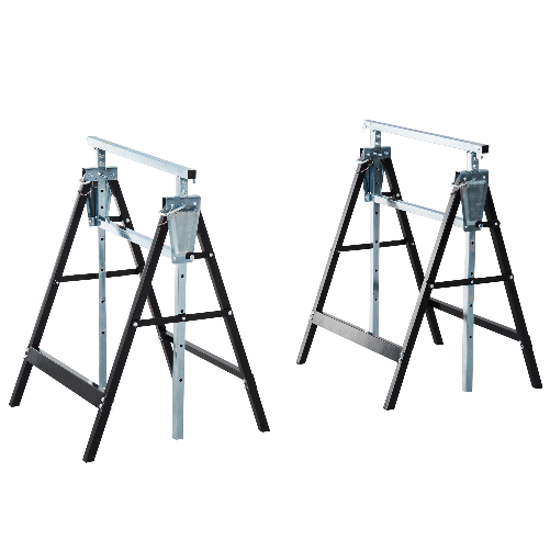 HOMCOM-Set-2-Cavalletti-da-Lavoro-Pieghevoli-Telescopici-Altezza-Regolabile-in-Tubi-d’Acciaio