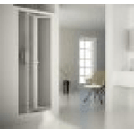 Porta doccia a libro soffietto pvc bianco acrilico h.190cm DOPLAS 104-109 cm