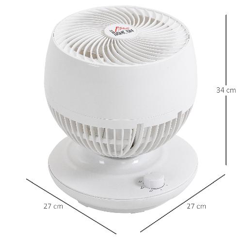 HOMCOM-Ventilatore-da-Tavolo-3-Velocita-Oscillazione-70°-e-Inclinazione-90°-27x27x34cm-Bianco-e-Nero