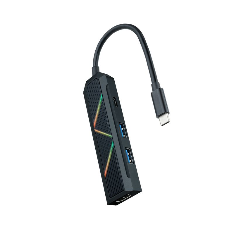 Nanocable-10.16.0401-replicatore-di-porte-e-docking-station-per-laptop-Cablato-USB-3.2-Gen-1--3.1-Gen-1--Type-C-Nero