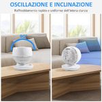 HOMCOM-Ventilatore-da-Tavolo-3-Velocita-Oscillazione-70°-e-Inclinazione-90°-27x27x34cm-Bianco-e-Nero