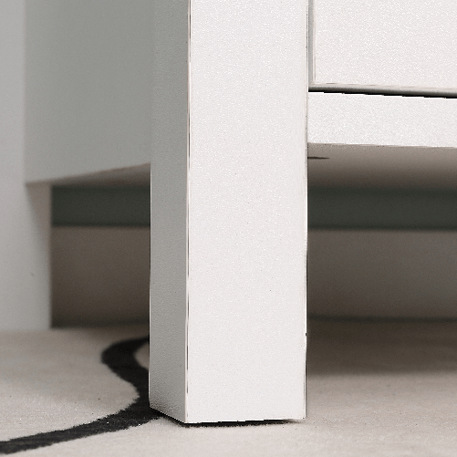 HOMCOM-Mobile-Multiuso-Comodino-Salvaspazio-con-2-Cassetti-in-MDF-40x39x48cm---Bianco