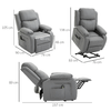 HOMCOM-Poltrona-Relax-Elettrica-e-Alzapersona-Reclinabile-fino-160°-con-Telecomando-in-Similpelle---Grigio