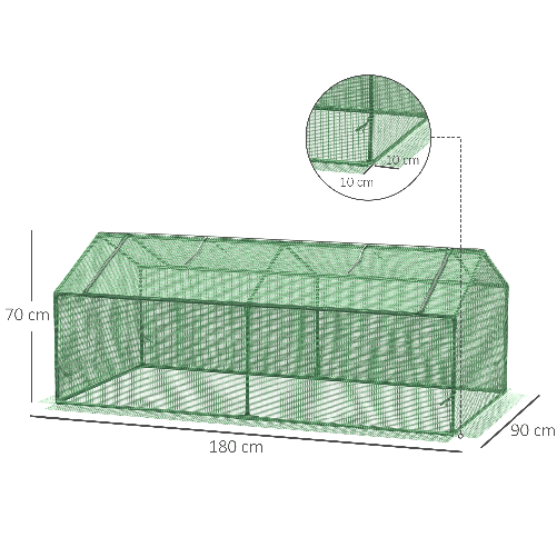 Outsunny-Serra-Piccola-per-Giardino-e-Balcone-con-Finestre-e-Copertura-in-PE-180x90x70cm-Verde